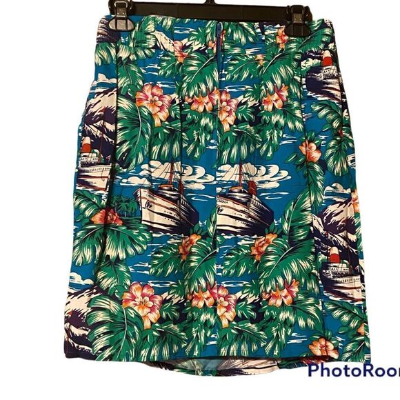 Alexander Campbell Tropical Vintage Wrap Style Cruise Ship Skirt Size 6 📦 - Picture 5 of 8